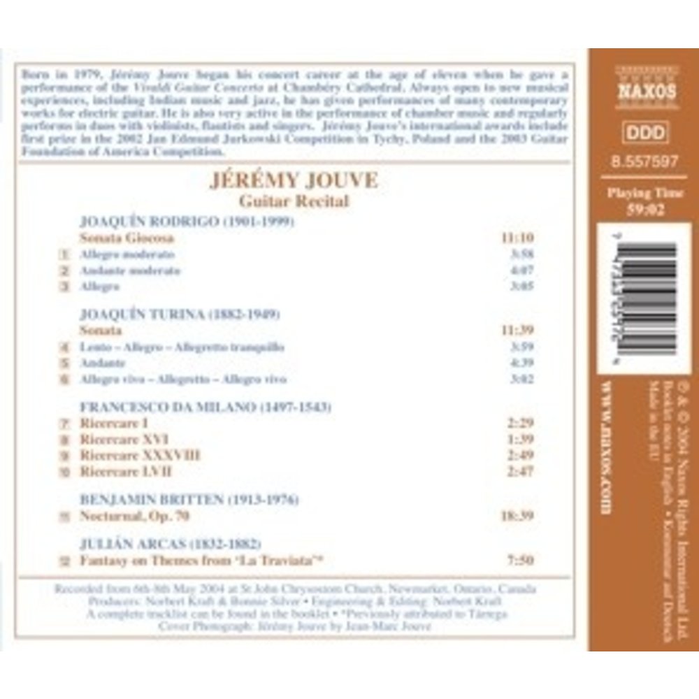 Naxos Jeremy Jouve: Guitar Recital