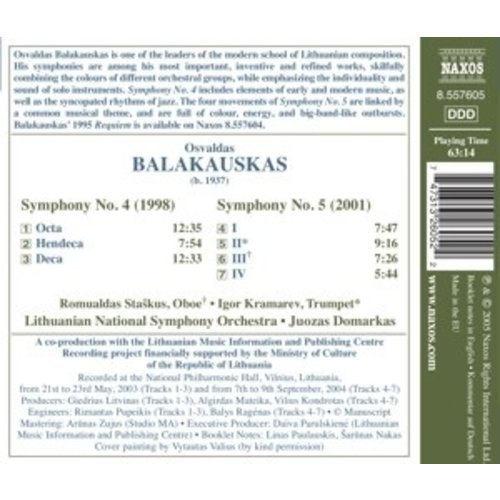 Naxos Balakauskas: Symponies No.4&5
