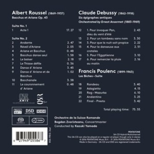 Pentatone Roussel/Debussy/Poulenc