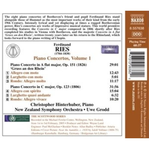 Naxos Ries: Piano Concertos, Volume1