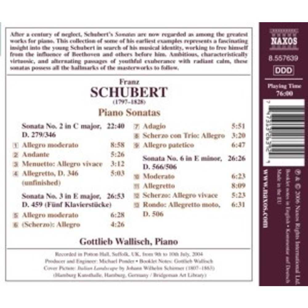 Naxos Schubert: Piano Sonatas Nos. 2