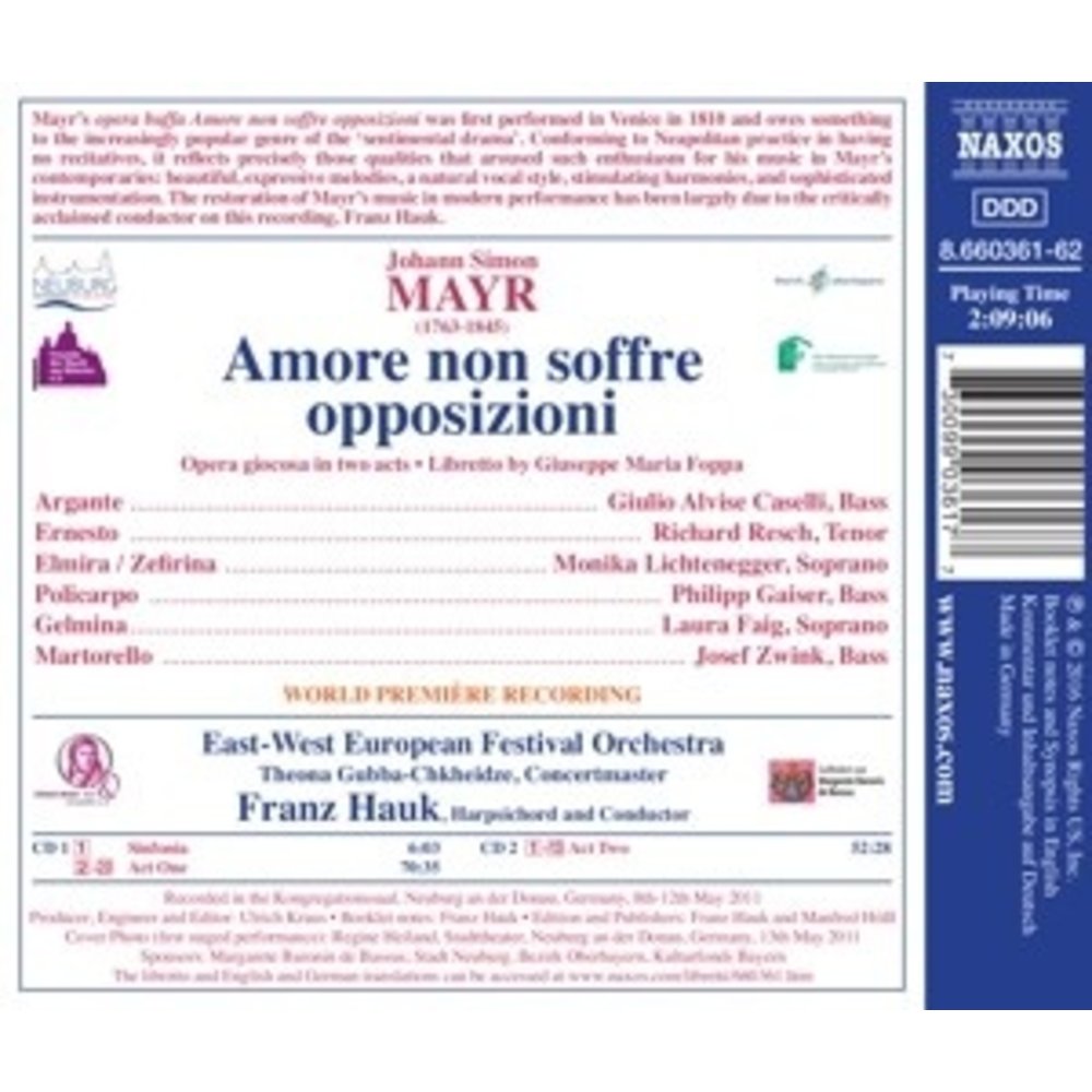 Naxos Amore Non Soffre Opposizioni