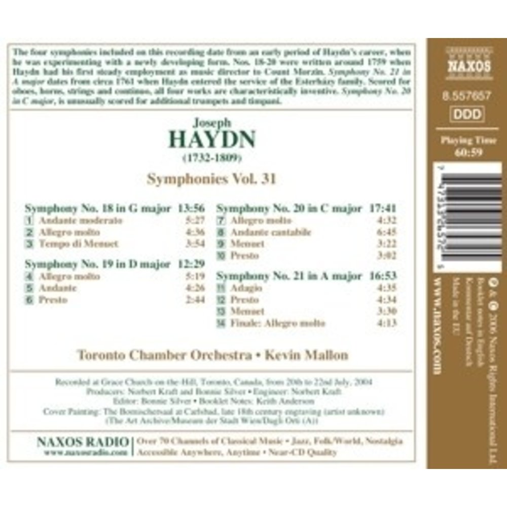 Naxos Haydn: Symphonies, Vol. 31 (No