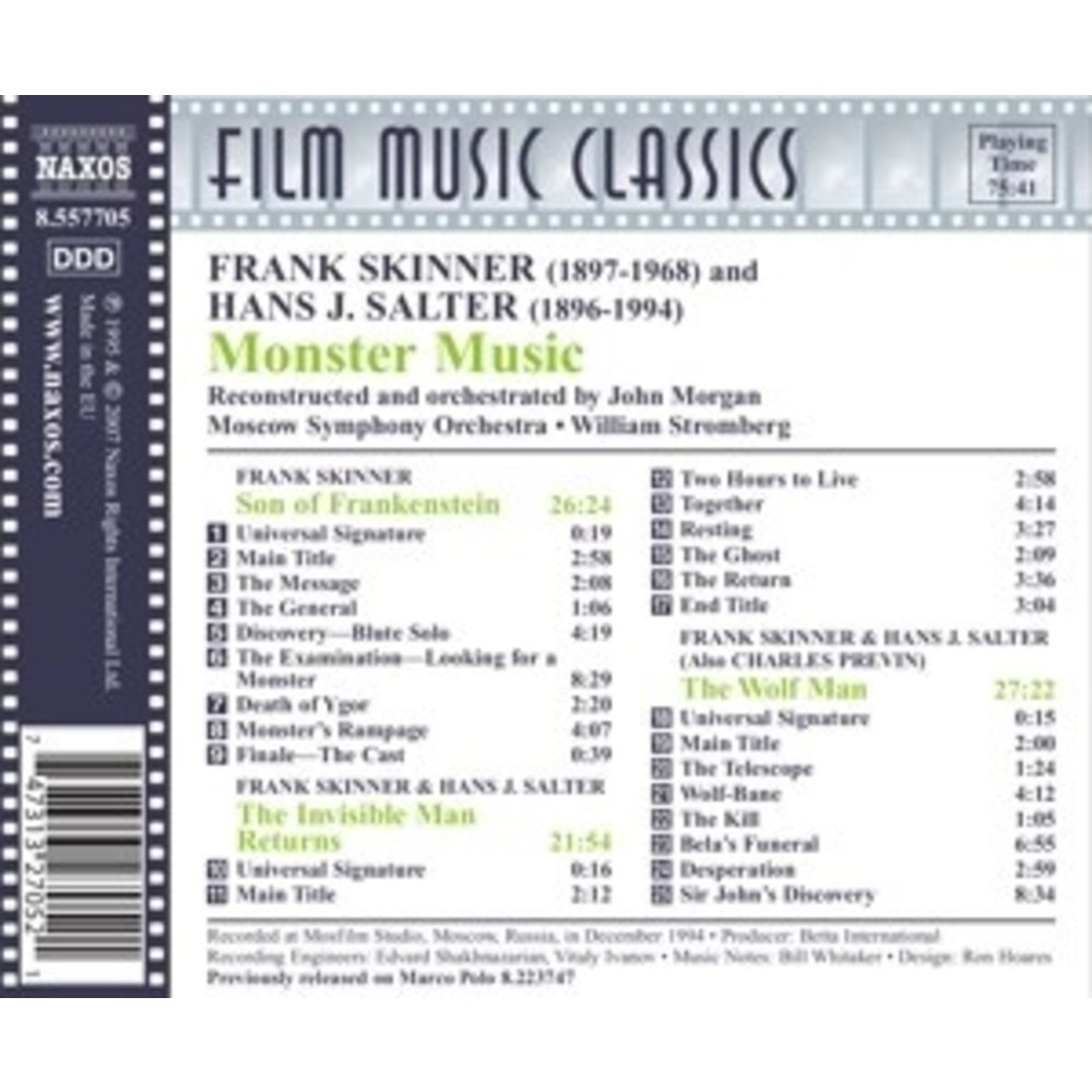 Naxos Salter/Skinner: Monster Music