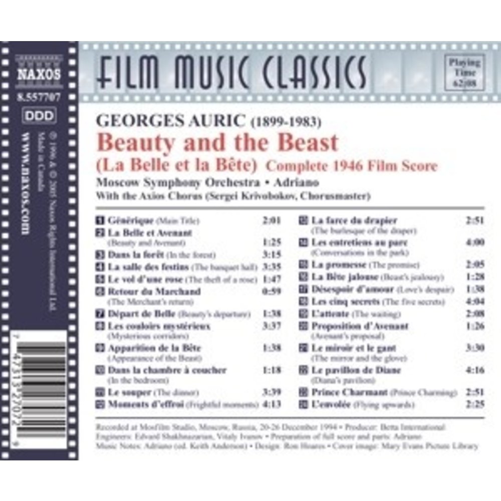 Naxos Auric: La Belle Et La Bete