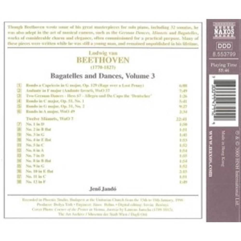 Naxos Beethoven: Bagatelles & Dances