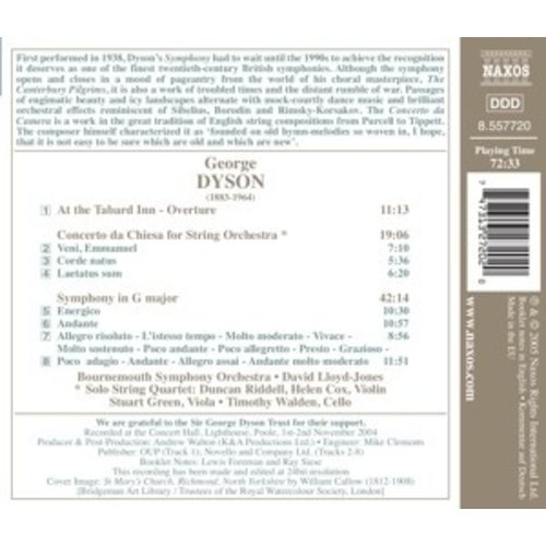 Naxos Dyson: Symphony In G Major / C