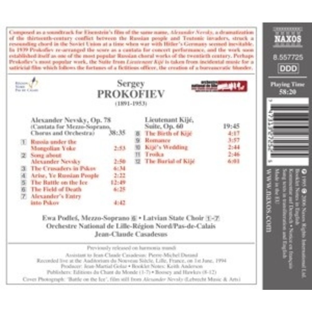 Naxos Prokofiev: Alexander Nevsky