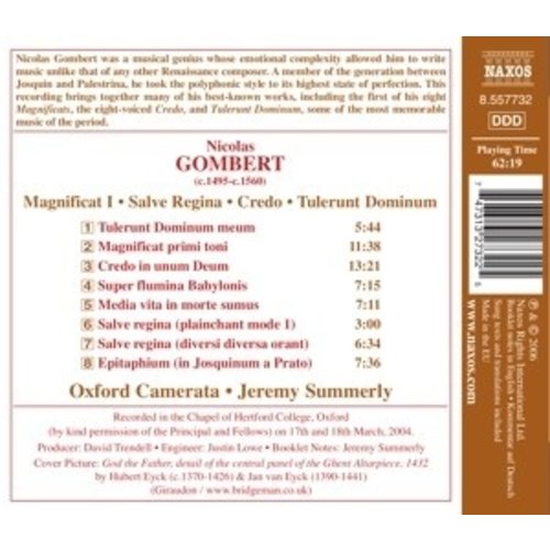 Naxos Gombert: Magnificat I.salve Re