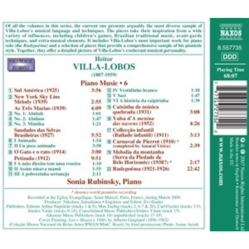 Naxos Villa-Lobos: Piano Music Vol.6
