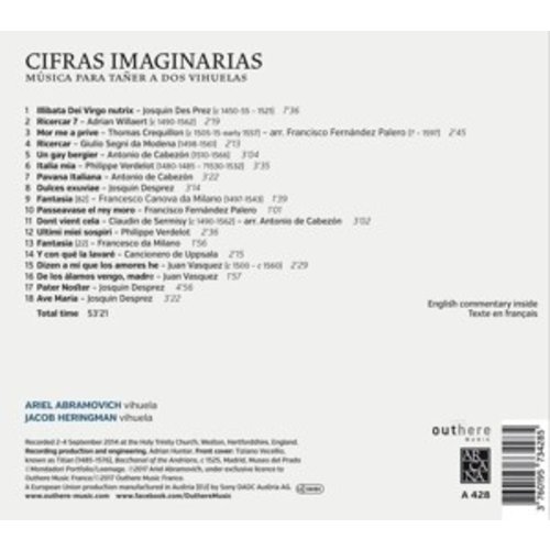 Cifras Imaginarias Musica Para Taner A Dos Vihuela