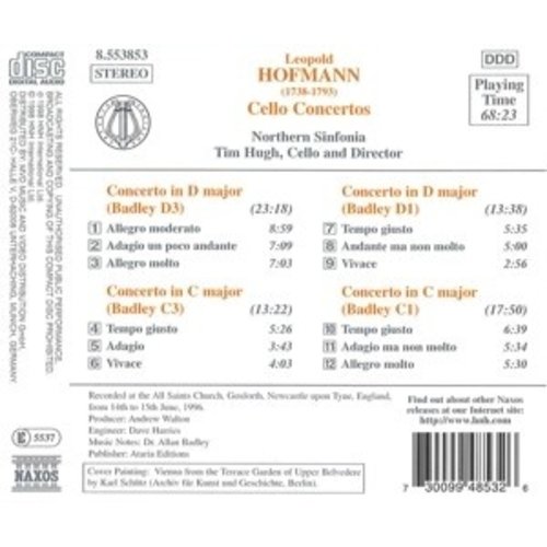 Naxos Hofmann Leopold:cello Conc.