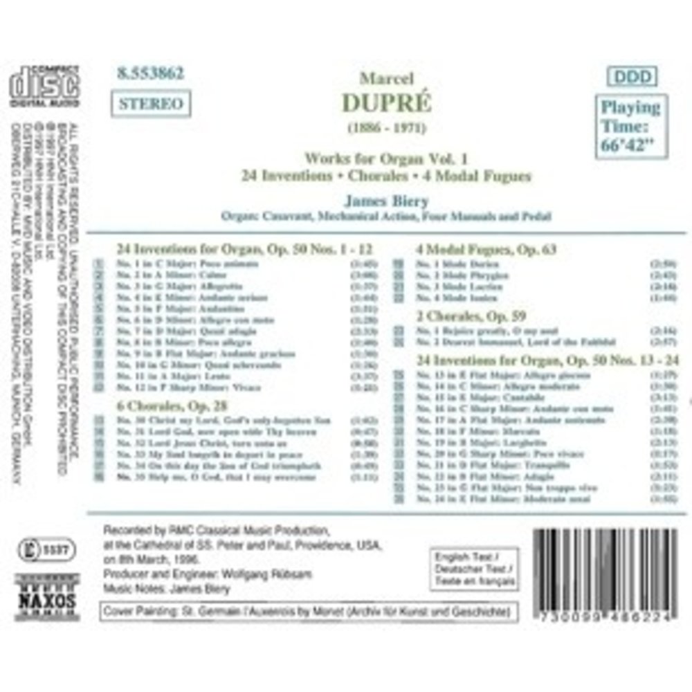 Naxos Dupre:works For Organ Vol.1