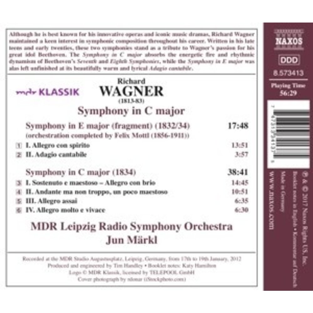 Naxos Symphony In C Major - Symphony In E Major (Fragmen