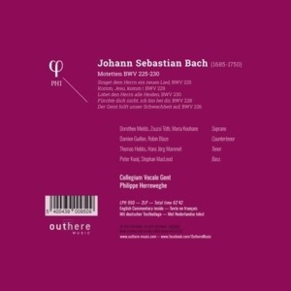 Phi Bach: Motetten Bwv 225-230 (2LP)