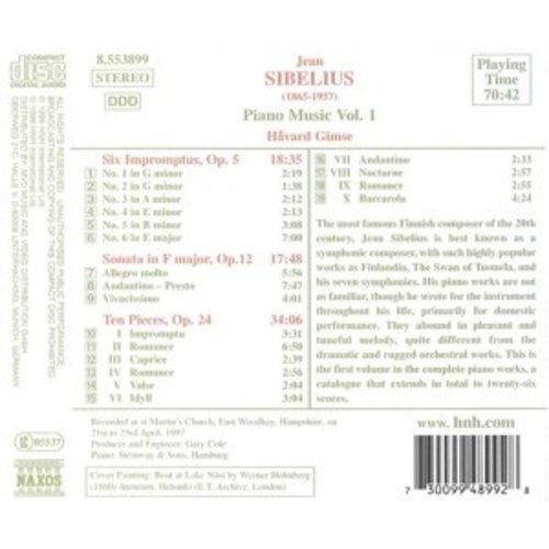 Naxos Sibelius: Piano Music Vol.1