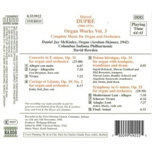 Naxos Dupre: Works For Organ Vol.3