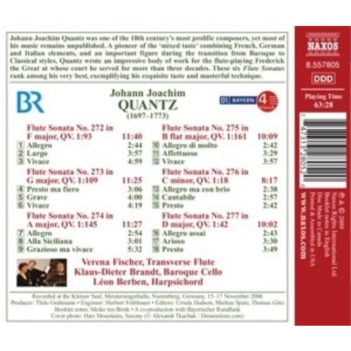 Naxos Quantz: Flute Sonatas 272-277