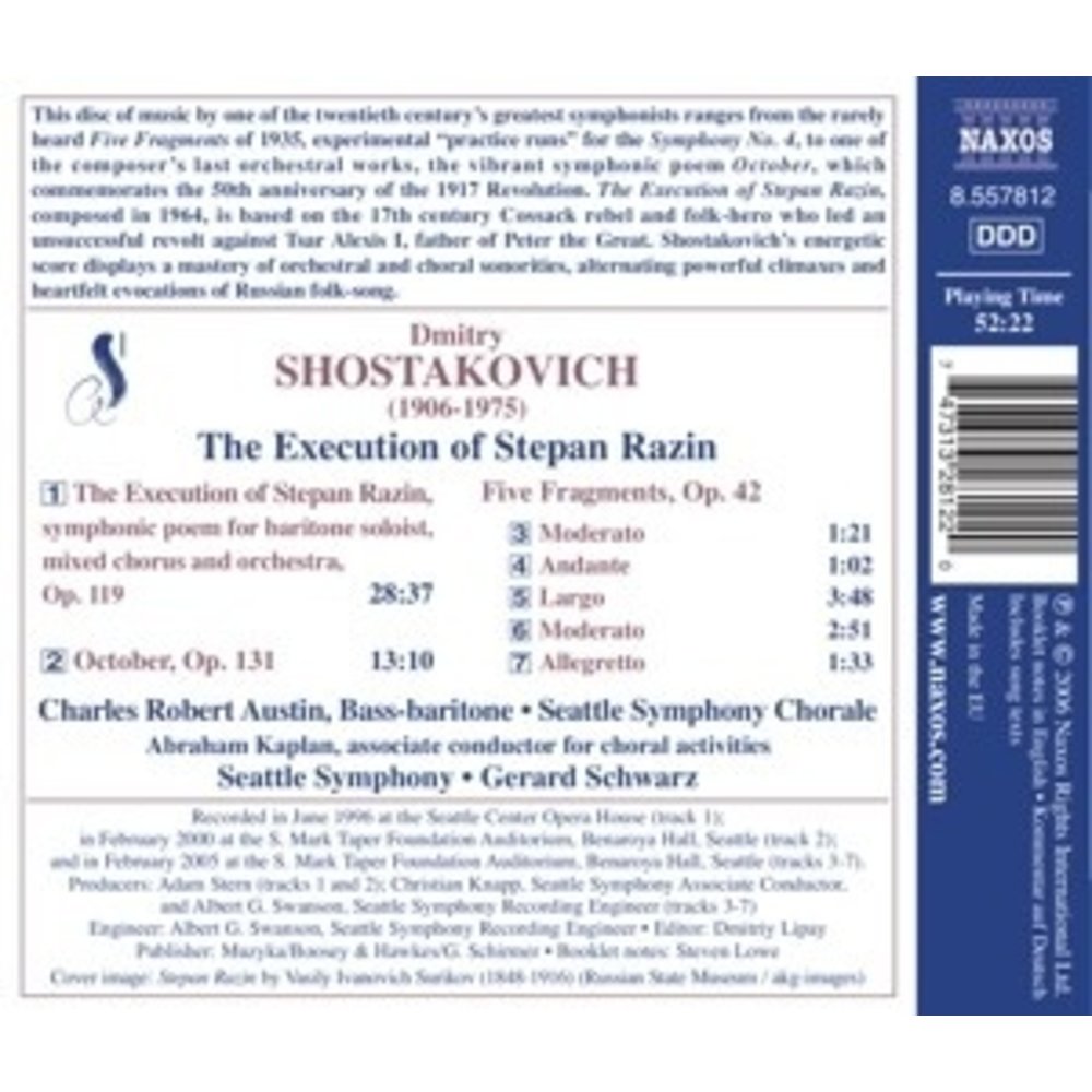 Naxos Shostakovich: Execution Of Ste