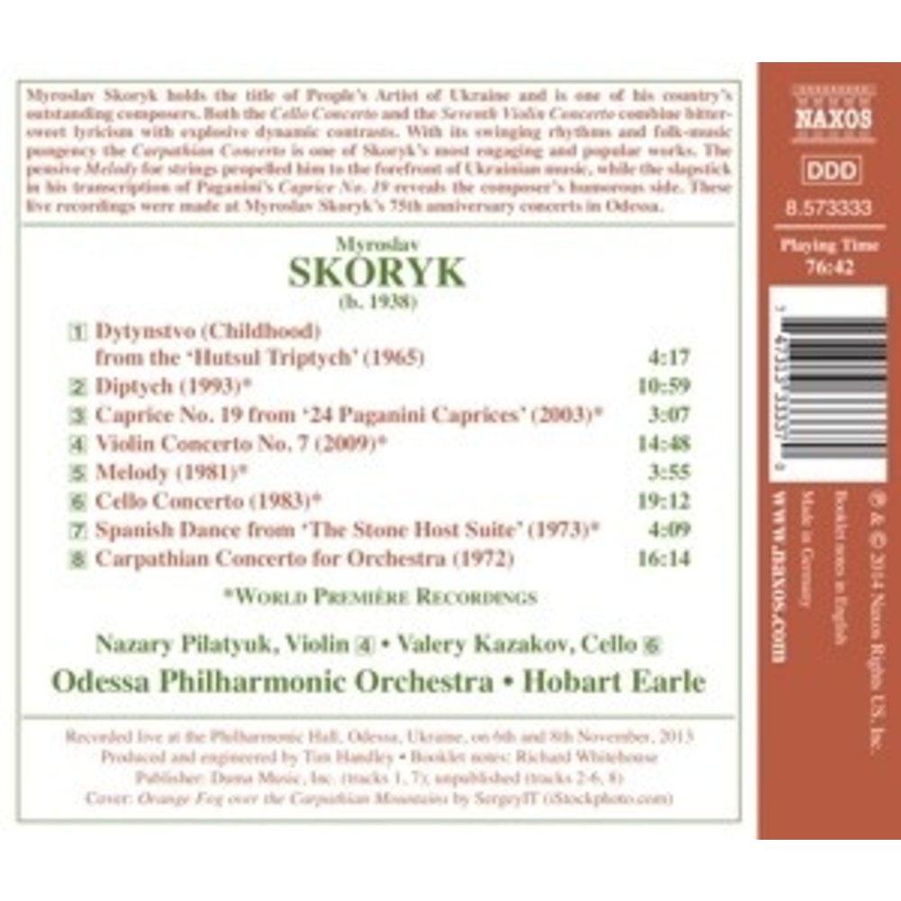 Naxos Carpathian Concerto For Orchestra; Diptych, Violin