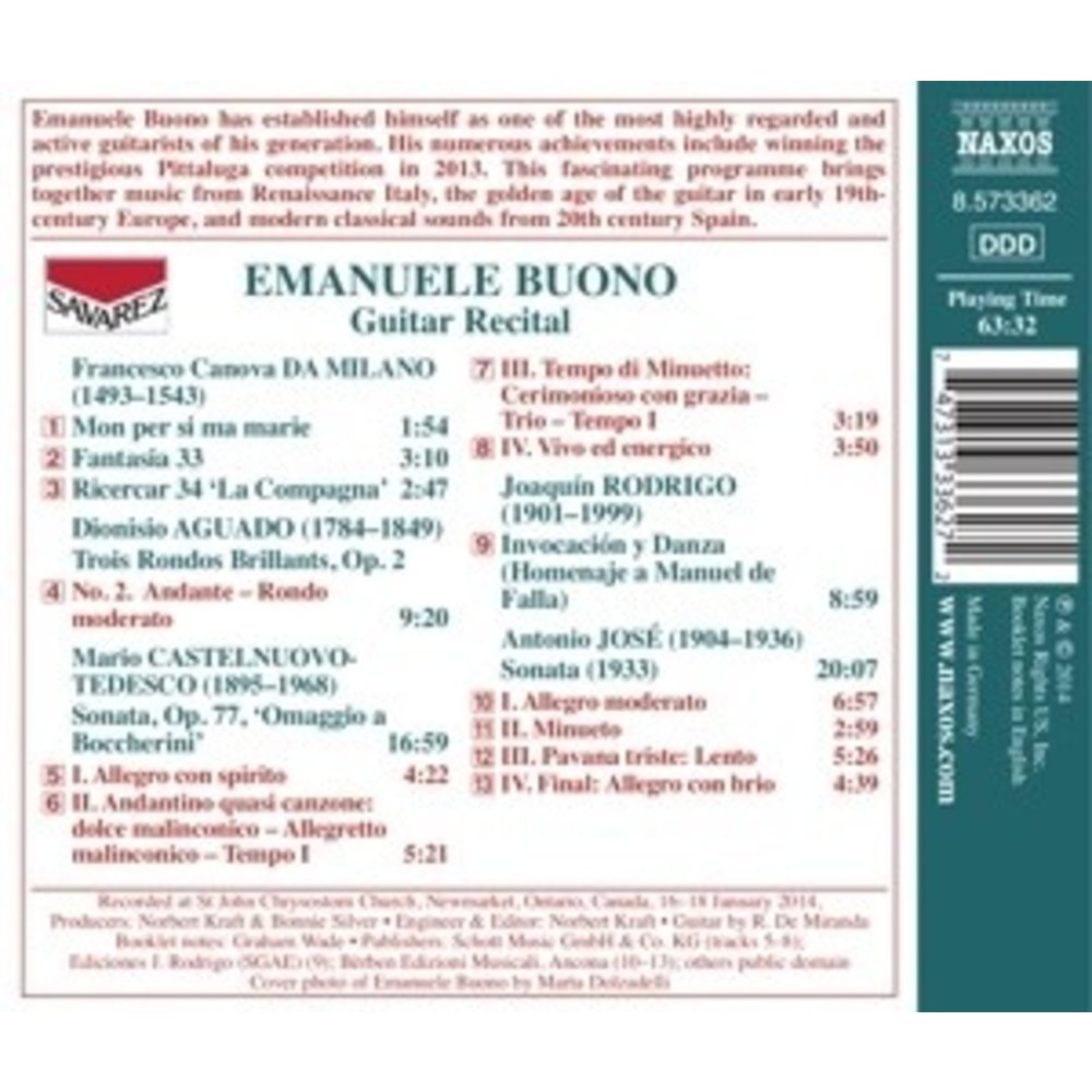 Naxos Emanuele Buono : Winner 2013 Michele Pittaluga Gui