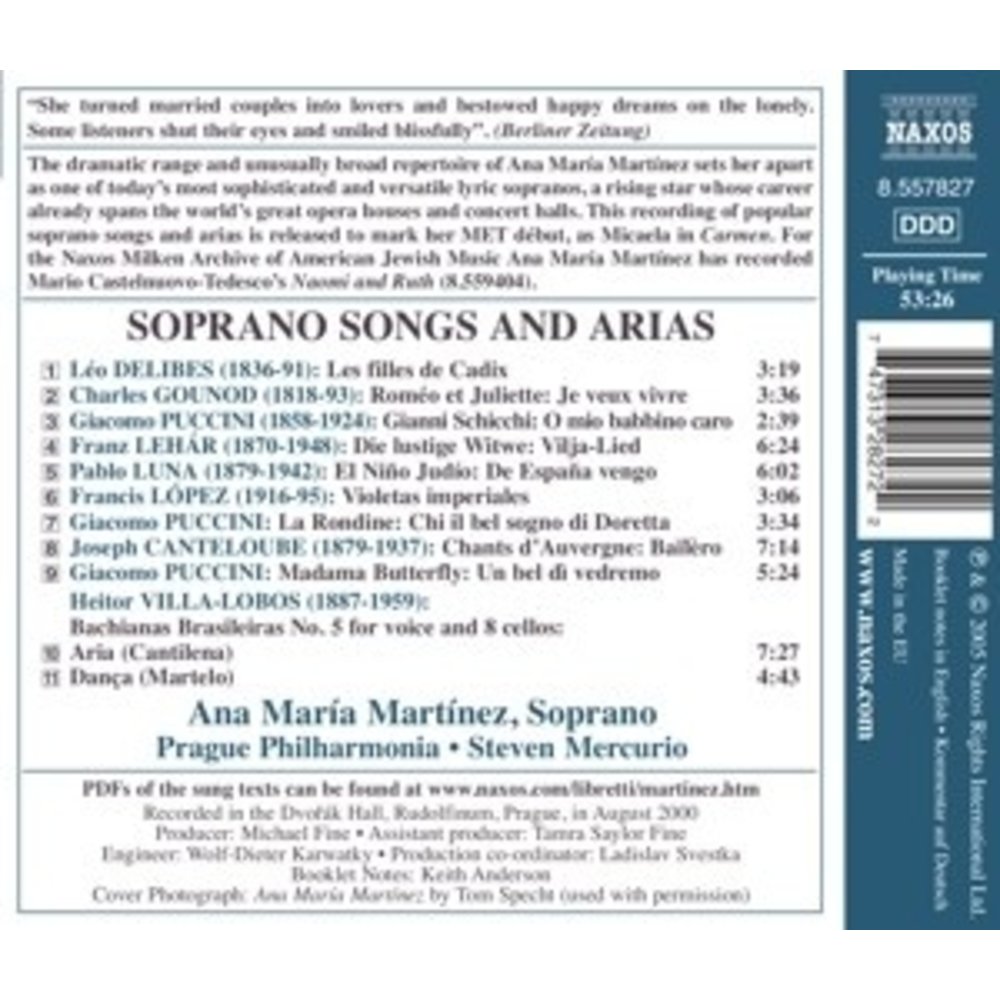 Naxos Soprano Songs And Arias