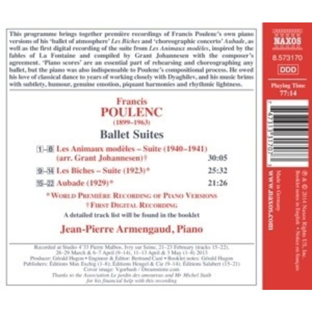 Naxos Ballet Suites : Les Animaux Modeles, Les Biches, A