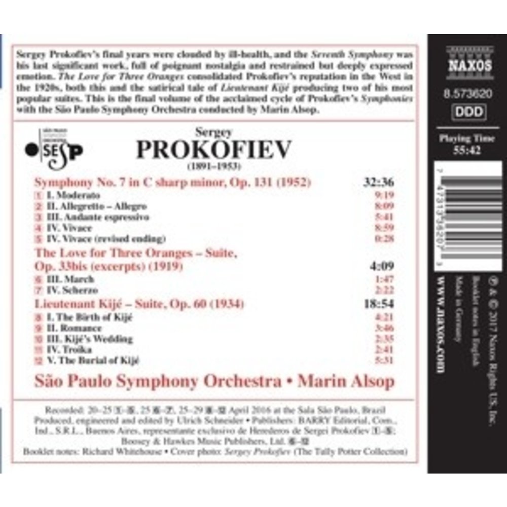 Naxos Symphony No. 7 . Lieutenant Kije -