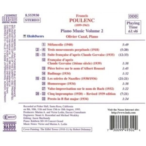 Naxos Poulenc: Piano Music Vol.2