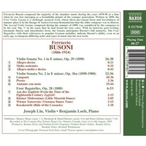 Naxos Busoni:violin Sonatas 1& 2