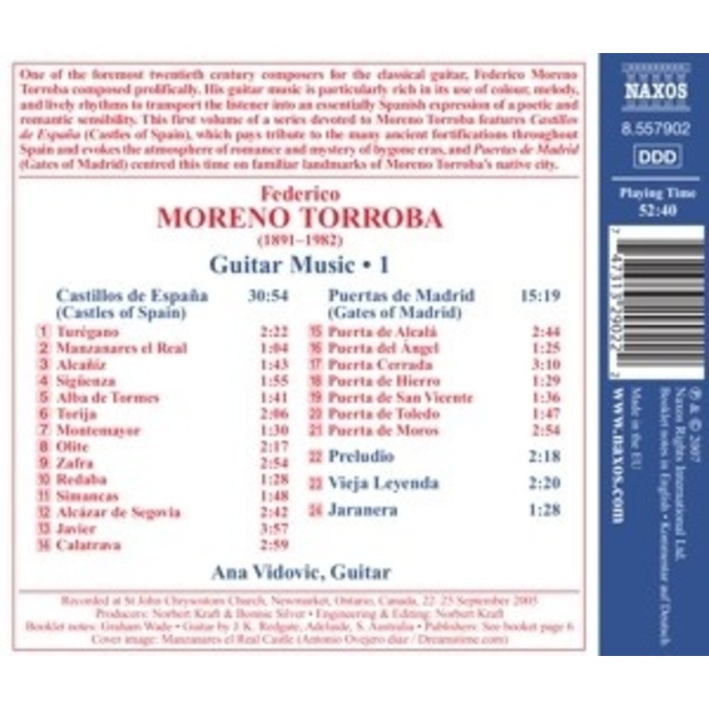 Naxos Moreno-Torroba:guitar Music.v1