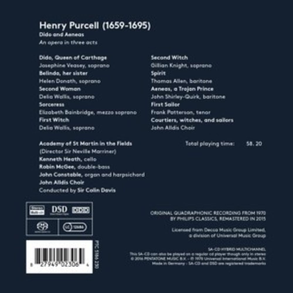 Pentatone Dido & Aeneas