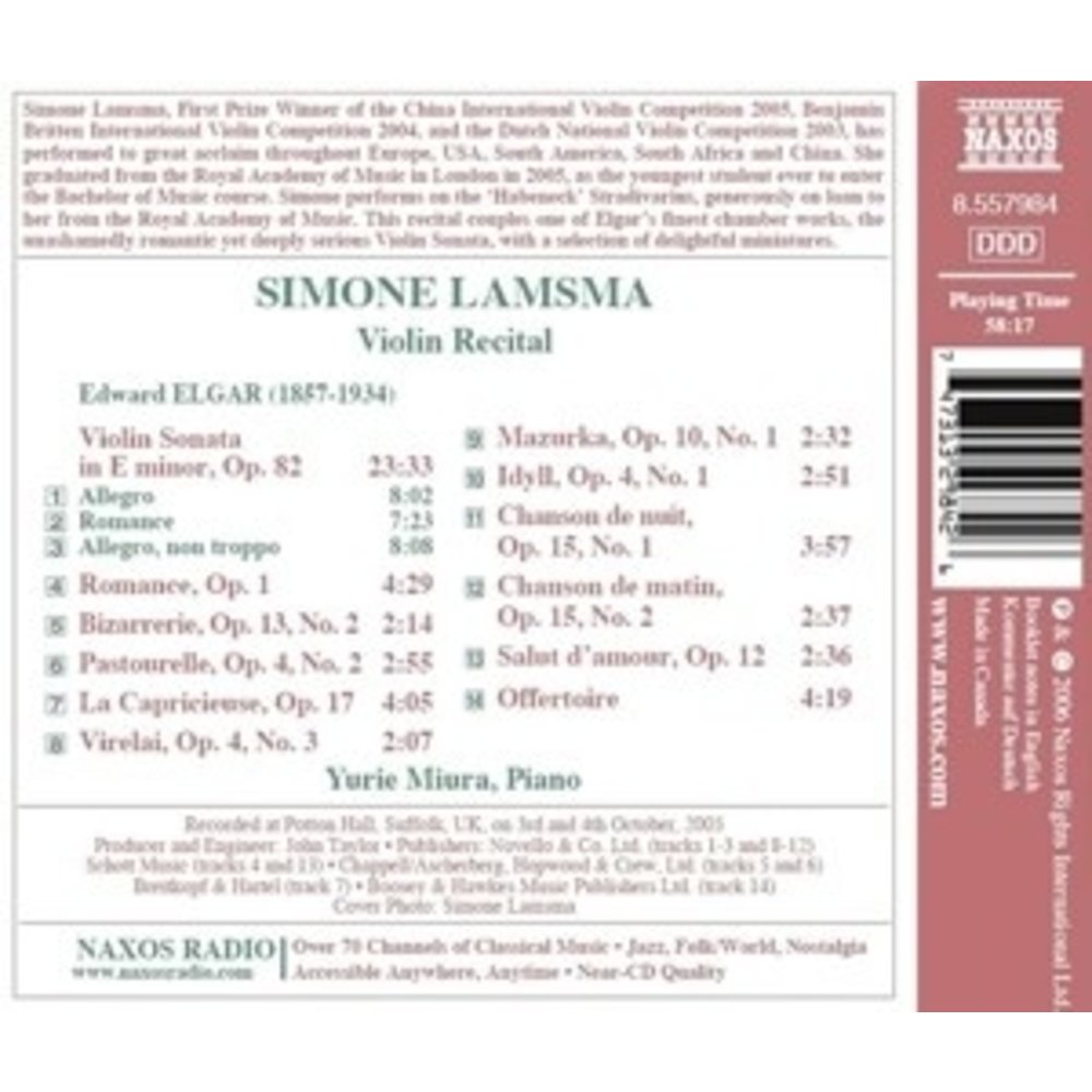 Naxos Violin Recital: Simone Lamsma