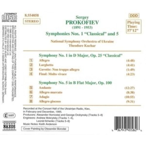 Naxos Prokofiev: Sym.no.1 & 5