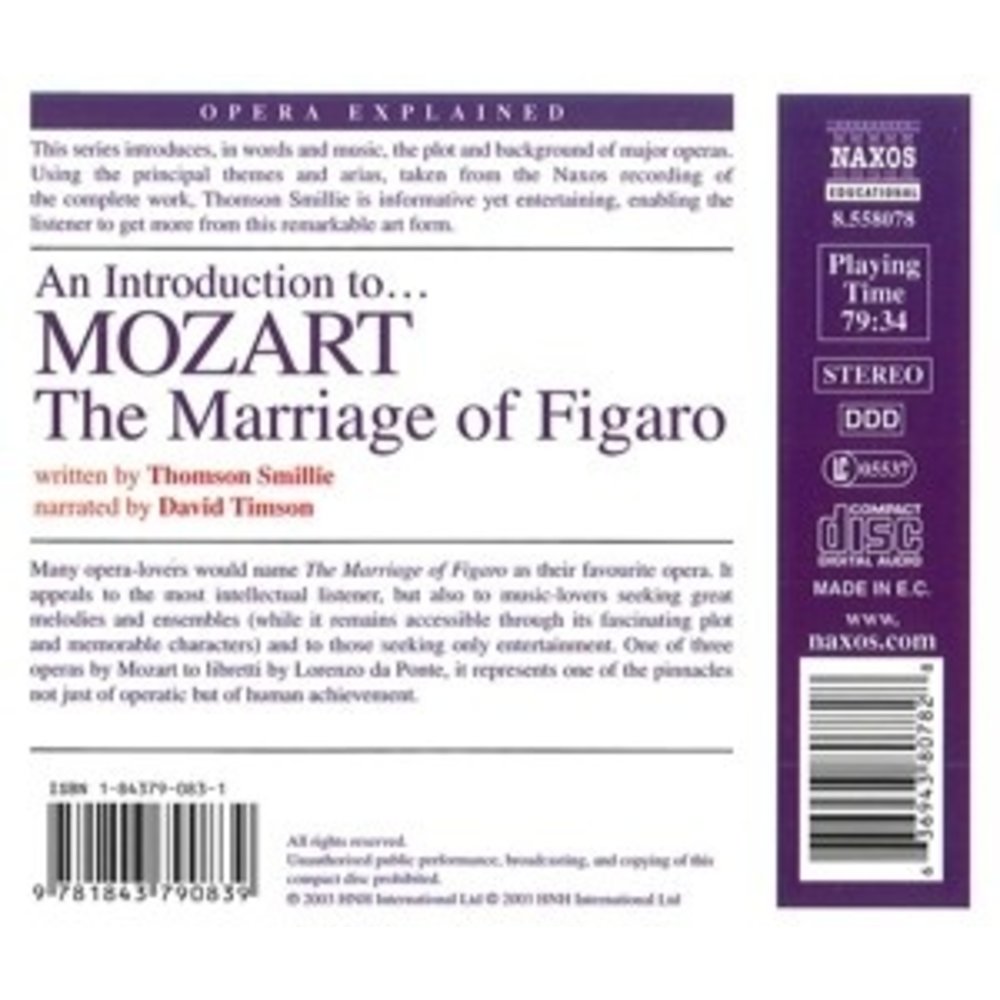 Naxos Mozart: The Marriage Of Figaro