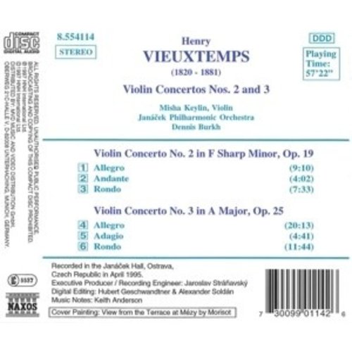 Naxos Vieuxtemps: Violin Conc. 2&3