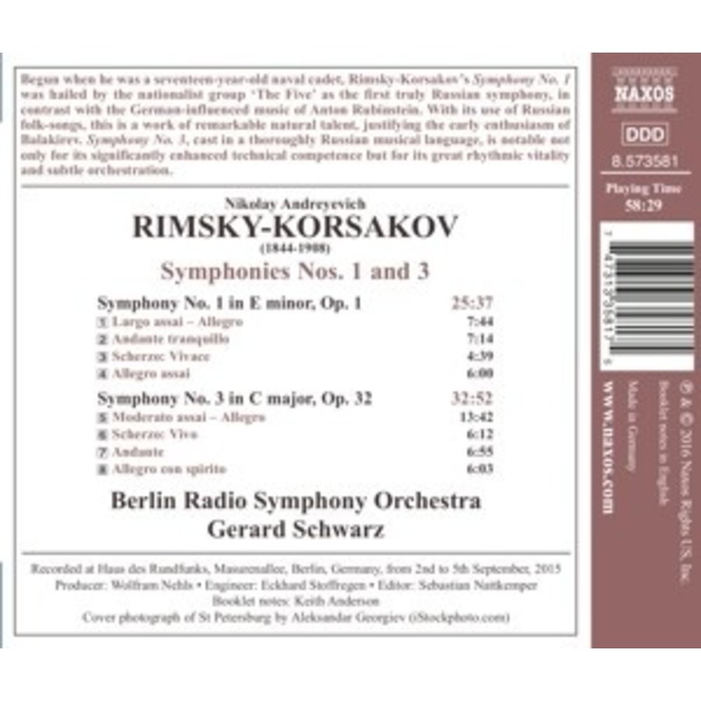 Naxos Symphonies Nos.1 And 3