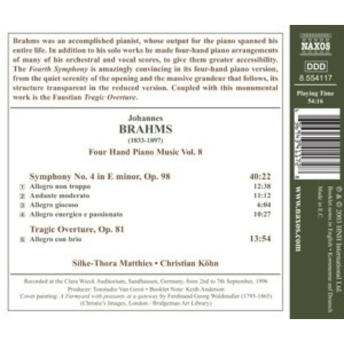 Naxos Brahms: 4Hand Pia. Mus. Vol. 8