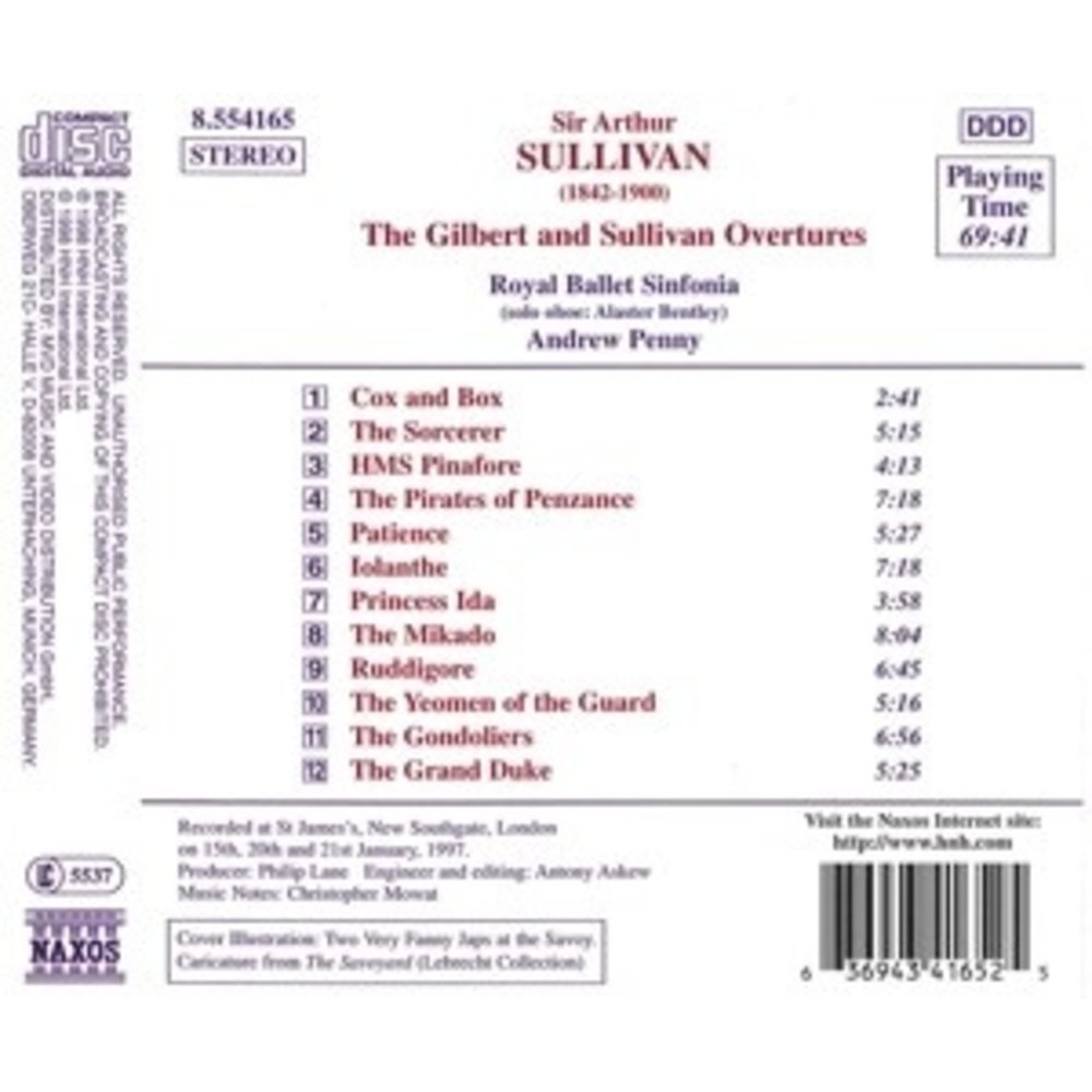 Naxos Sullivan:the Gilbert&Sullivan