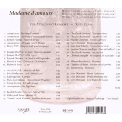 Ramée Madame D'amours-Musique For Renaissance