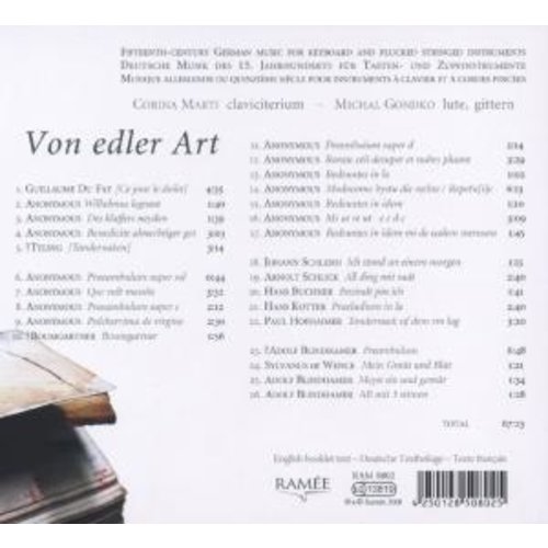 Ramée Von Edlert Art/15Th German Music
