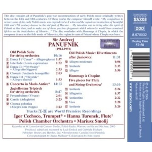 Naxos Panufnik Sir Andrzej: Old Poli