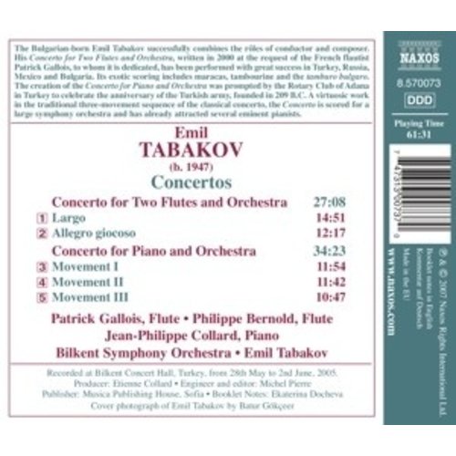 Naxos Tabakov: Concerto For 2 Flutes