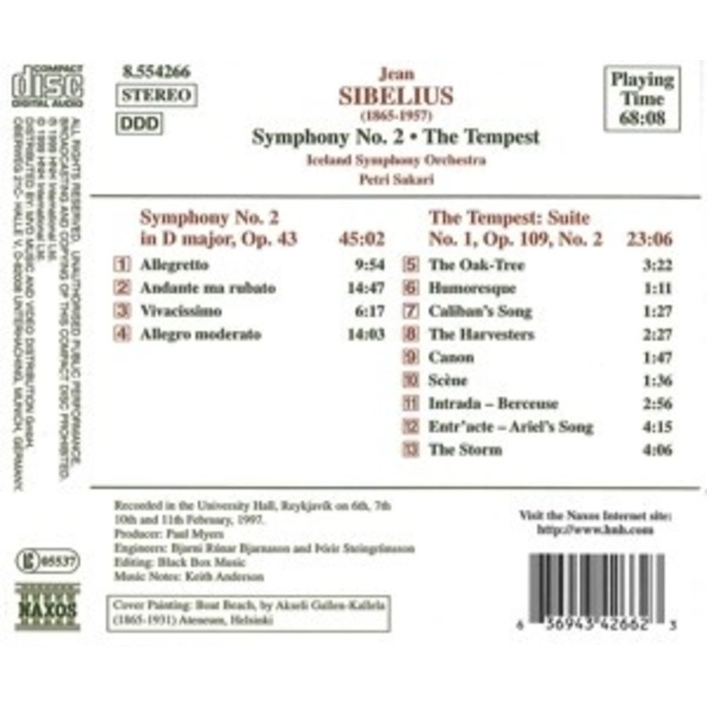 Naxos Sibelius: Symphony Nos.2