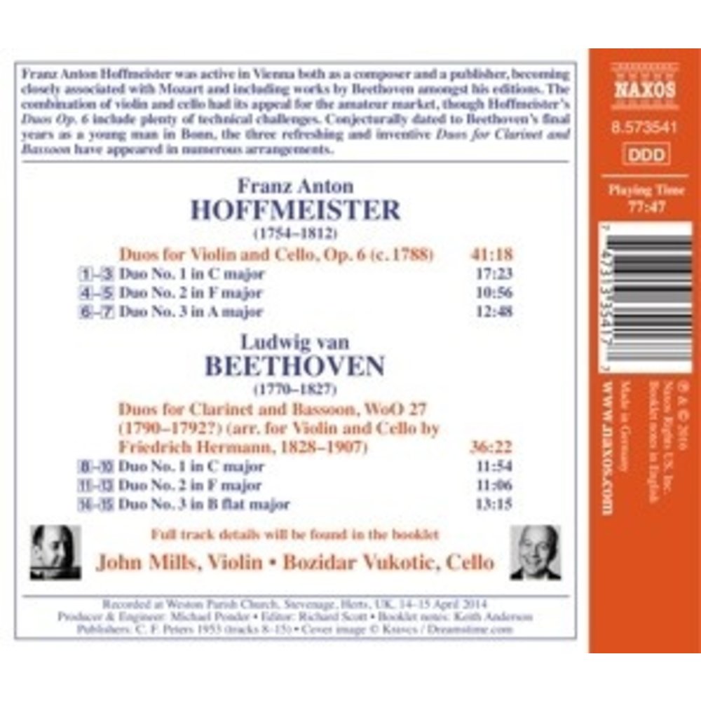 Naxos Duos For Violin And Cello