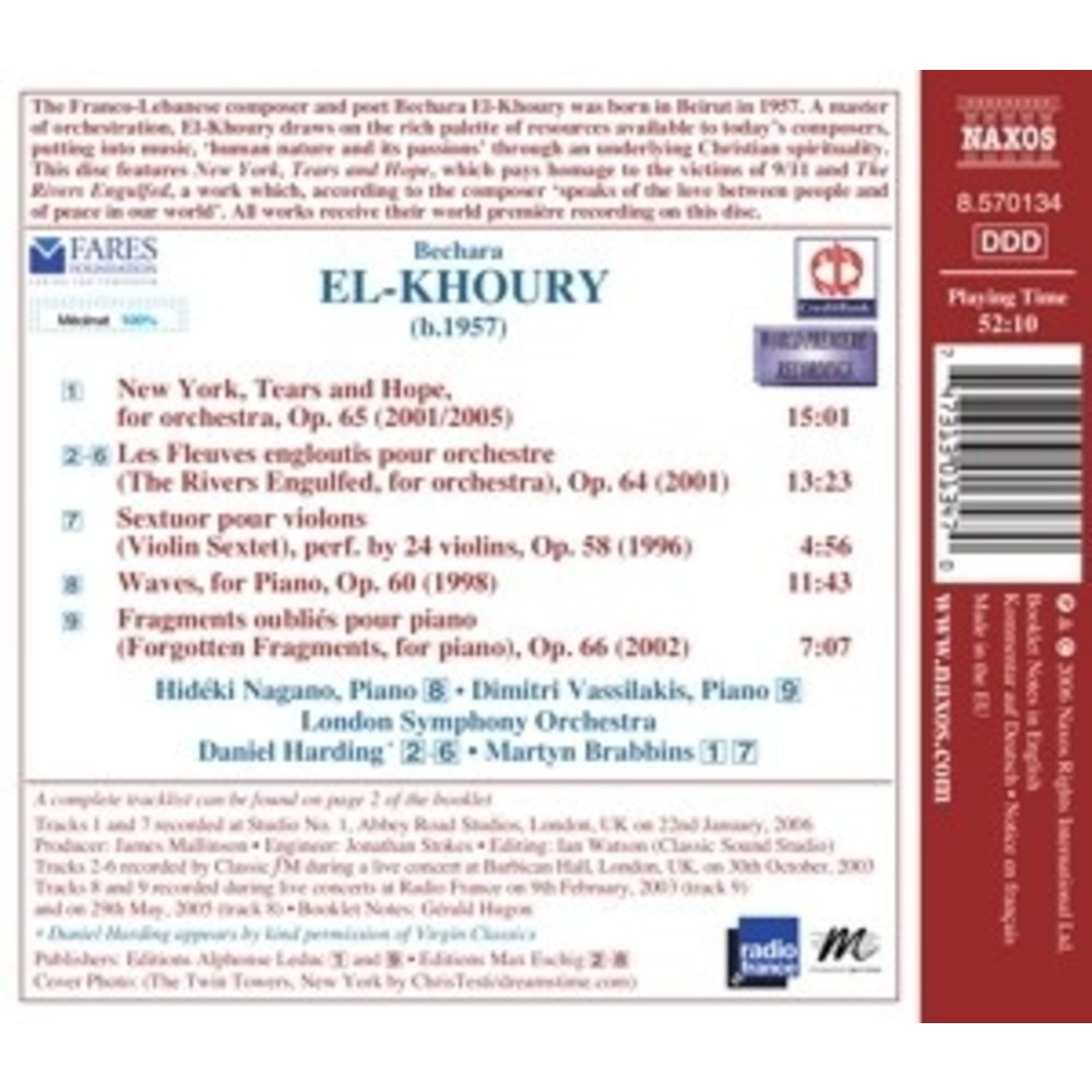 Naxos El-Khoury: New York,Tears&Hope