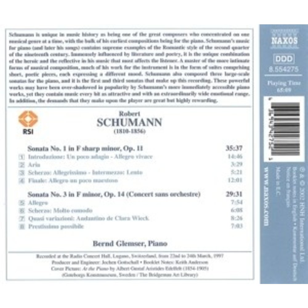 Naxos Schumann: Piano Sonatas No.1&3