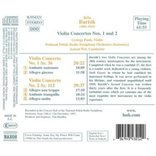 Naxos Bartok: Violin Concert.nos.1&2