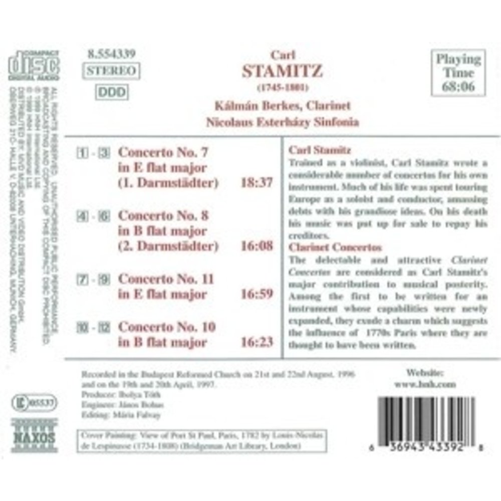Naxos Stamitz C.: Clarinet Conc. V.2