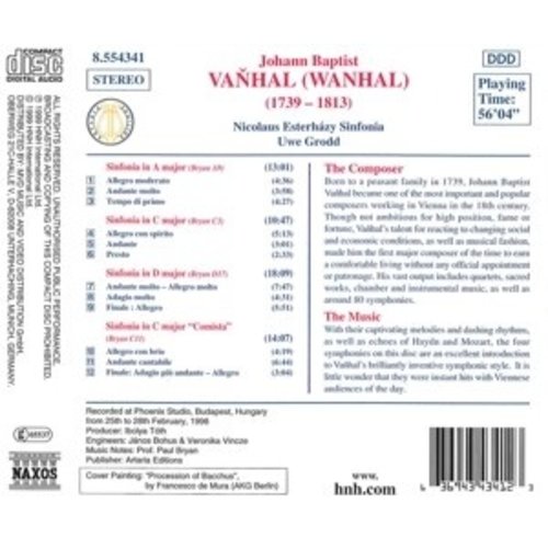 Naxos Vanhal: Symphonies Vol.1